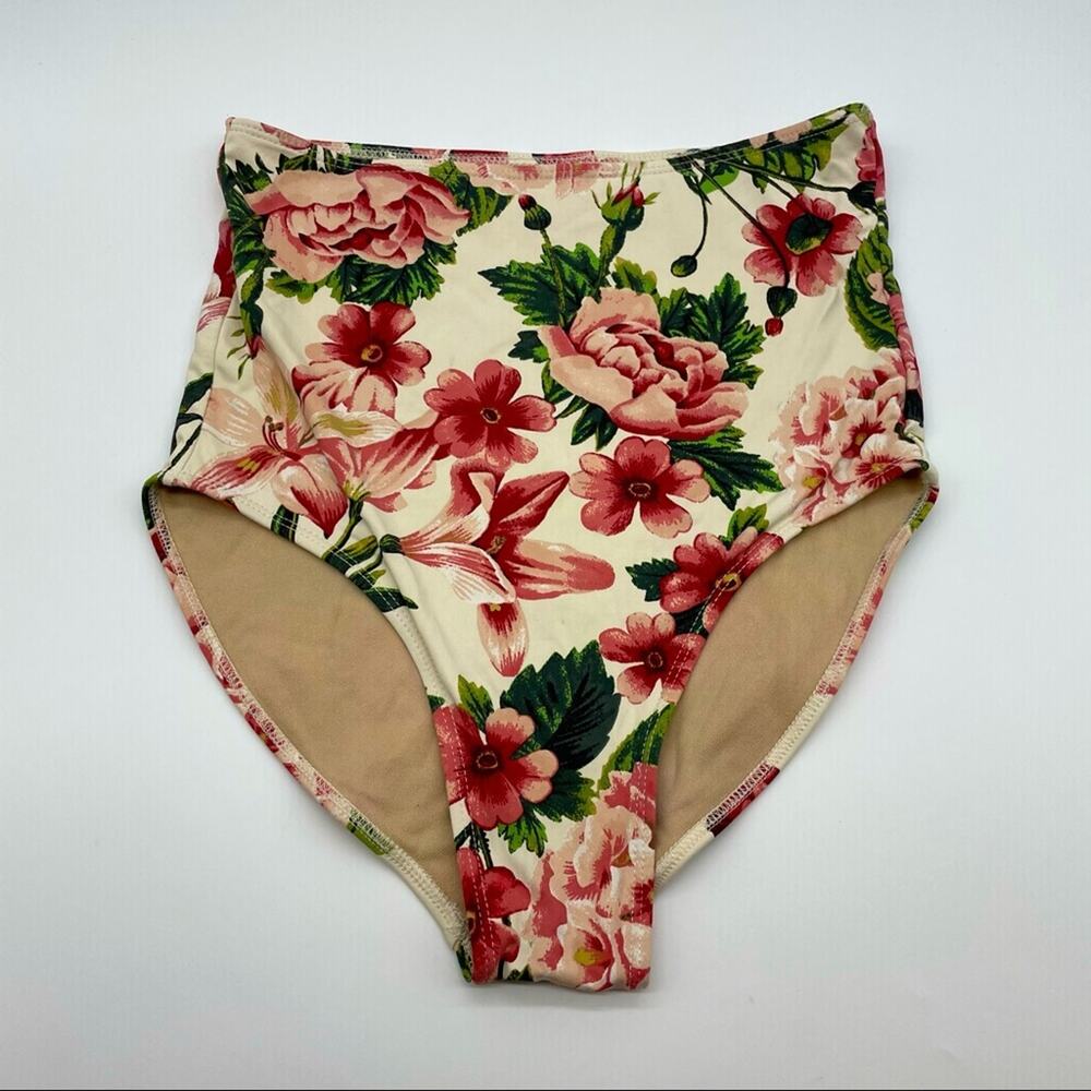 Layers Clothing Floral High‎ Waist Swimsuit Bikini Bottom